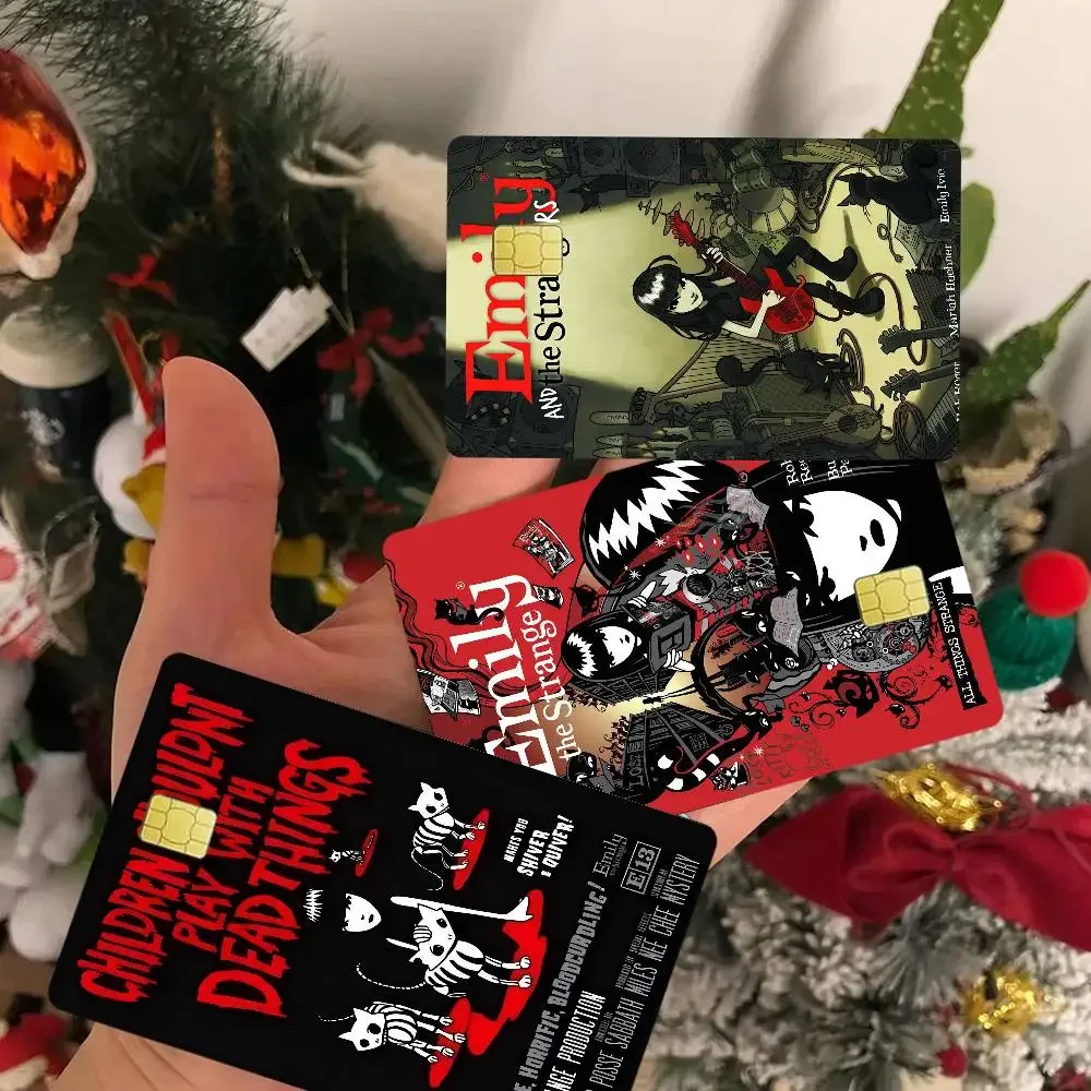 Comics Emily The Strange Credit Card Skin Stickers No Adhesive Residue Water Proof For VISA Credit Card Subway Access Card