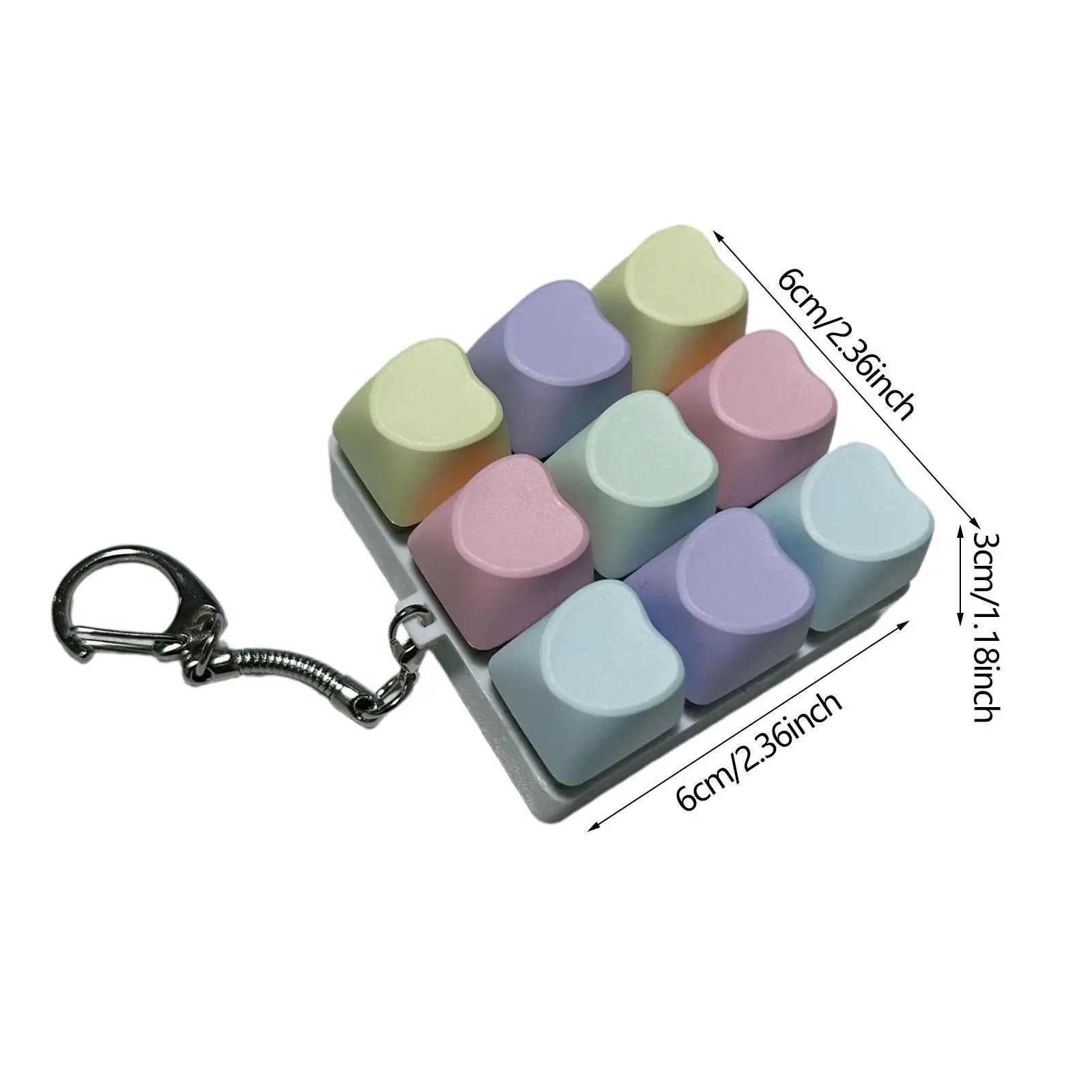 9-клавишная клавиатура, игрушечный брелок-кликер, универсальная игрушка-кликер для кошельков