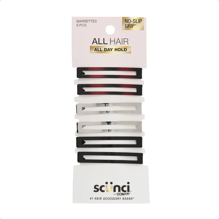 

Scunci by NoSlip Grip Stay Tight, заколки для волос, аксессуары для волос для женщин, разные нейтральные металлические цвета 6,