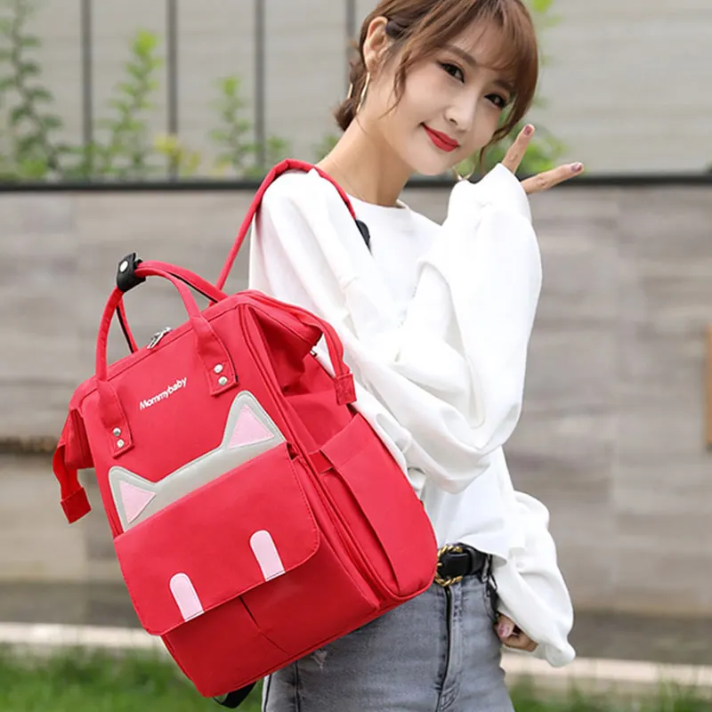 Nappy Bag Brand Large Capacity Designer Nursing Bag for Baby Care with baby milk bag Cat ears baby diaper bags for maternity