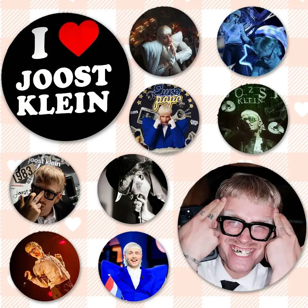I Love Joost Klein Badges Peripheral Lapel Pins Tinplate Round Brooch For Shoulder Bag Accessories Souvenir Gifts