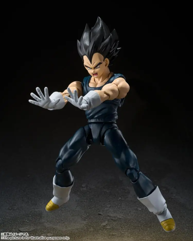 Bandai S.H Figuarts Dragon Ball Black-Haired Vegeta Super Hero Theater Bida Movable Stock Figure Model Collect Ornaments Gifts