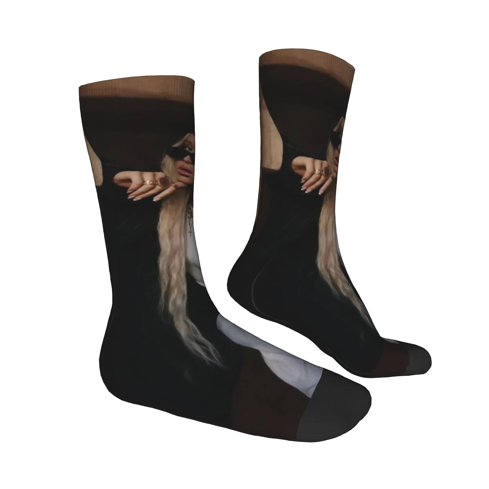 Lolas pop Music Singer Indigos Theme Design Crew Socks Accessories لملابس الحفلات جوارب مضادة للانزلاق