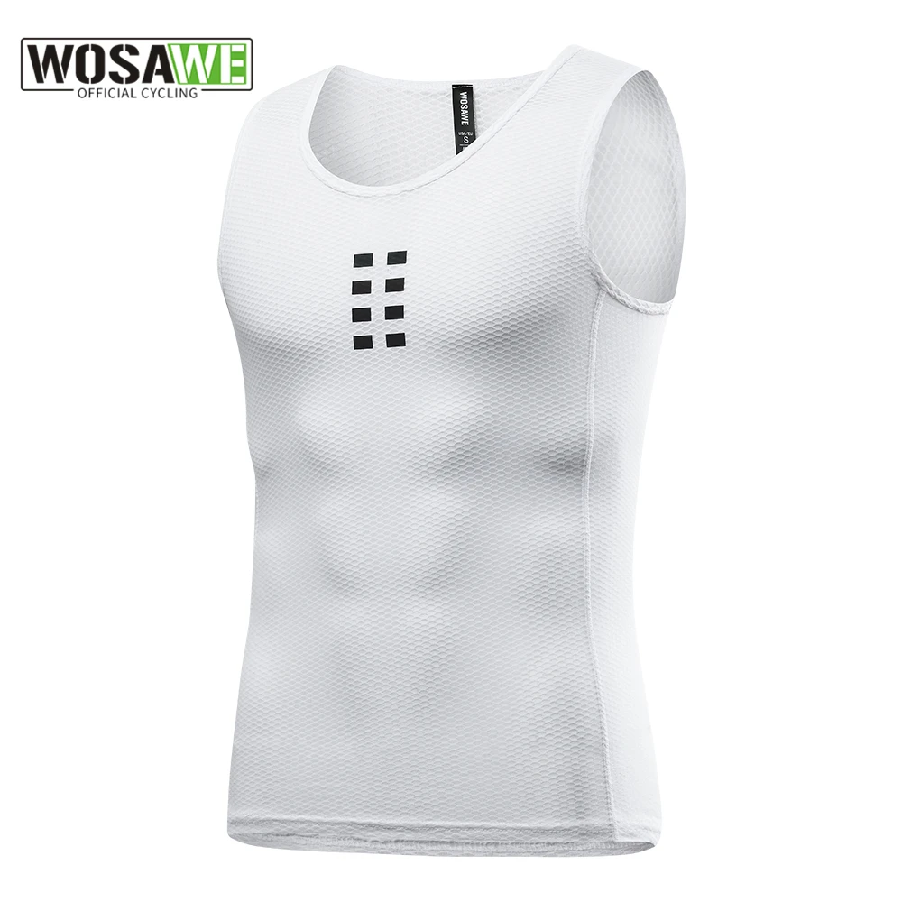 

WOSAWE Elastic Cycling Vest Sport Base Shirt Cycling Underwear Reflective Vest Men Under Shirt Quick Dry Road Bike Jersey