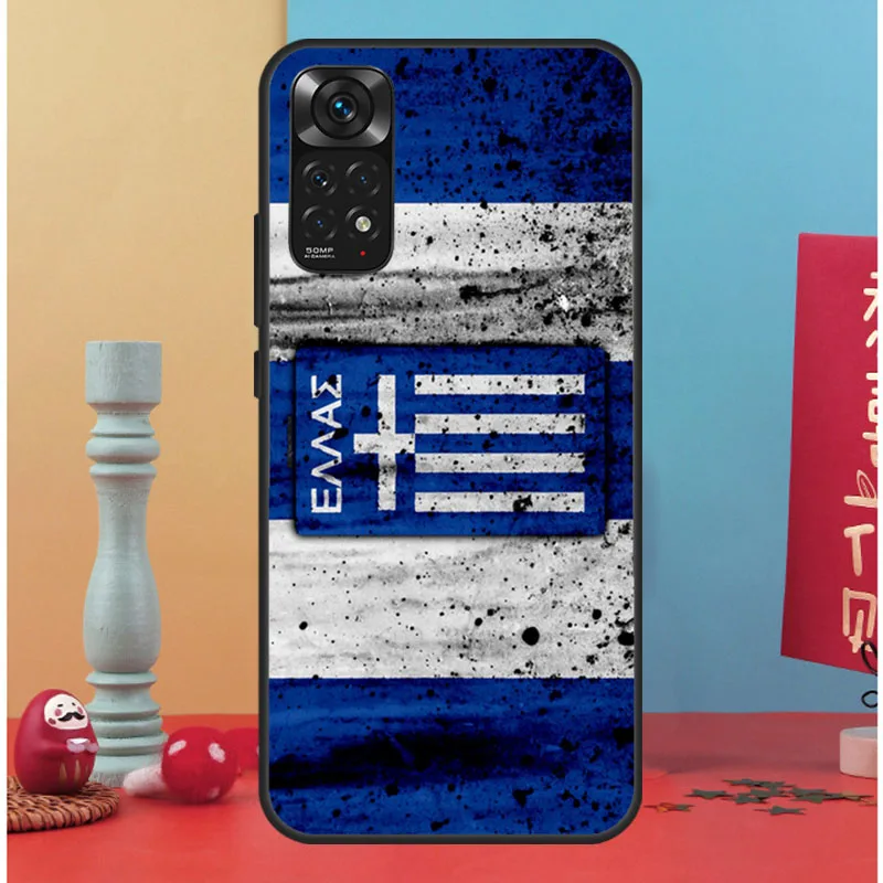 Greece Greek National Flags Case For Redmi 10 9T 9A 9C 9 Back Cover For Redmi Note 11 10 9 Pro Note10A 10C 10S 8T 9S Coque