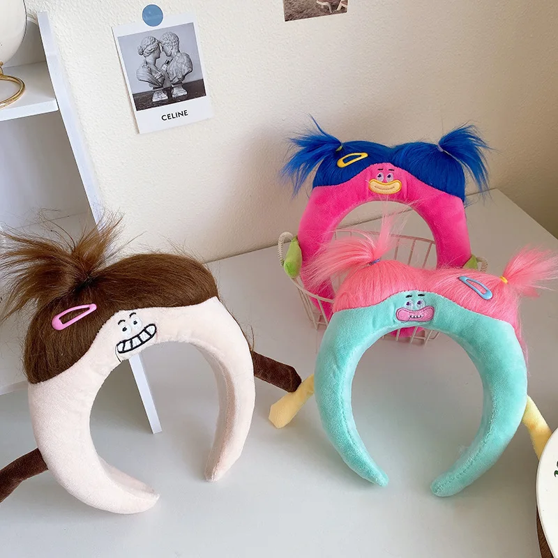 New Funny Monster Doll Hair Bands  Kawaii Clown Headbands For Women Face Wash Makeup Hair Hoops Girls Fashion Hair Accessories