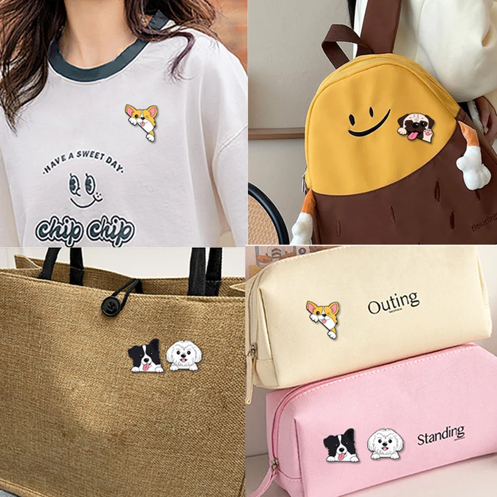 Cute Cartoon Brooch Patch Iron On/Sew On Fabric Patches for Clothing Bags Backpacks DIY Decoration Brooch Fashion Accessories