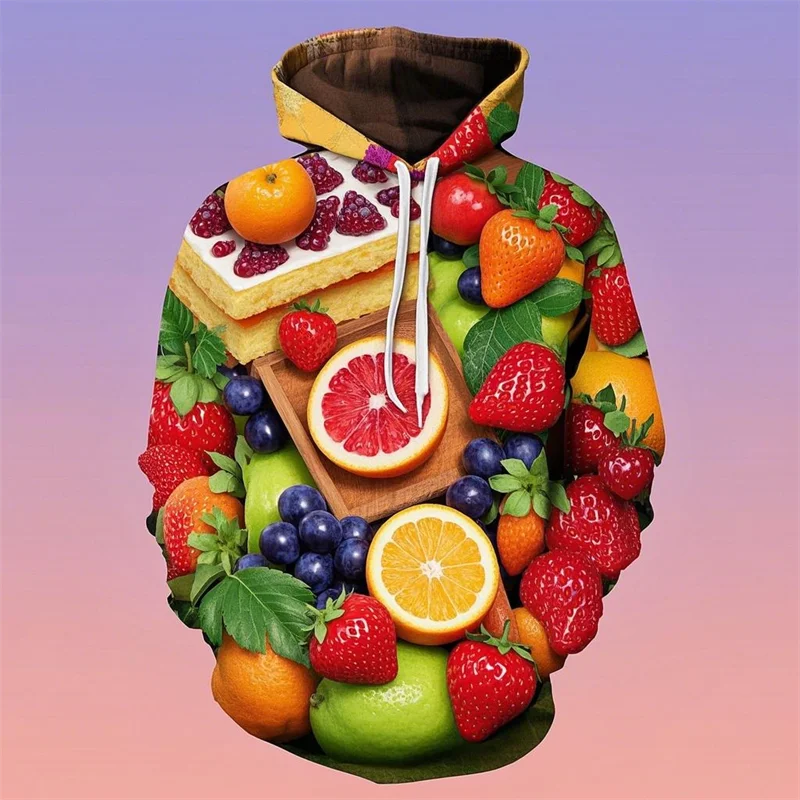 

2025 Spring Funny Fruit 3D Printed Hoodies Men Women Fashion Casual Sweatshirts Fruits Hoodie Pullovers Boy Tracksuit Clothing