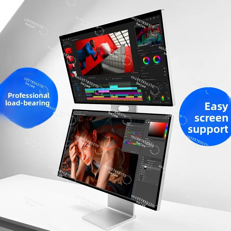 For KUYCON, Dual-screen Monitor Bracket, Upper and Lower Computer Screen Base, Liftable Bracket