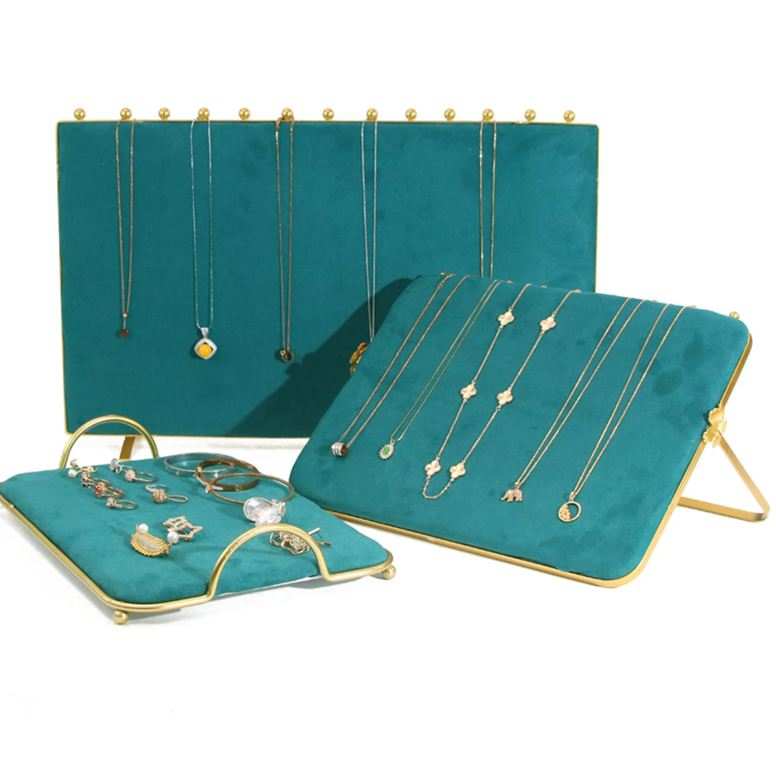 

Flannel Necklace Jewelry Stand Organizer Storage Rack Holder Display Hanger, for Pendant Selling Retail Store Dresser Showcase.