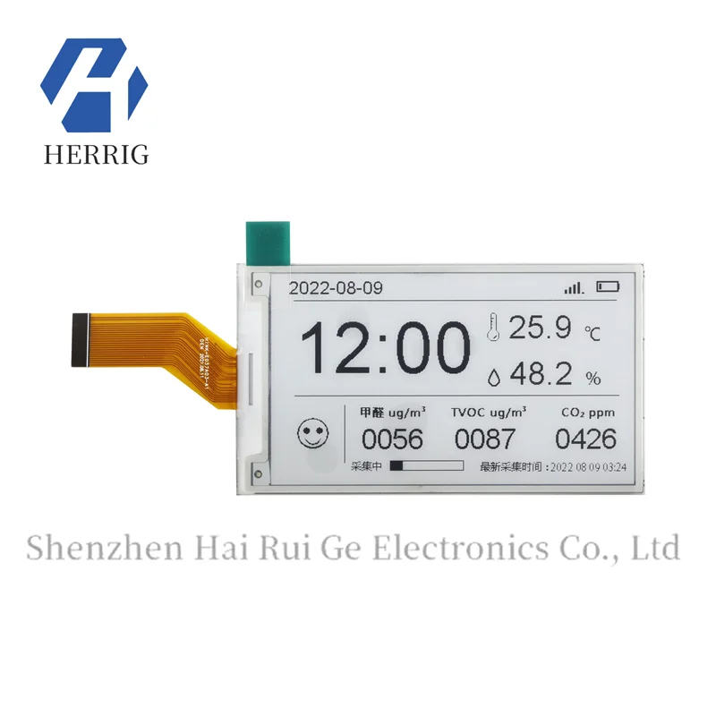 3.7-inch HINK-E037A03-A1 E-paper Display 24Pin Black and White 4-Grayscale E Ink Screen