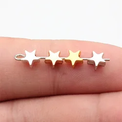 WYSIWYG 100pcs 5.6x5.6x3.2mm 4 Colors Star Small Hole Beads Five-Pointed Star Small Hole Beads For DIY Jewelry Making