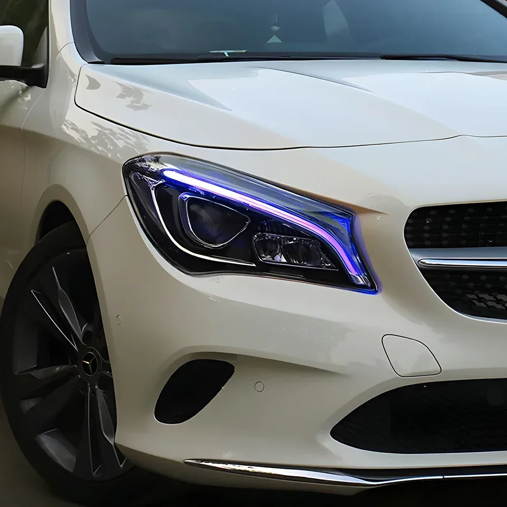 

Автомобильный головной фонарь для Benz Gla 2014-2019 W117 C117, высококачественные светодиодные автомобильные фары в сборе, обновление, новые аксессуары для линз проектора
