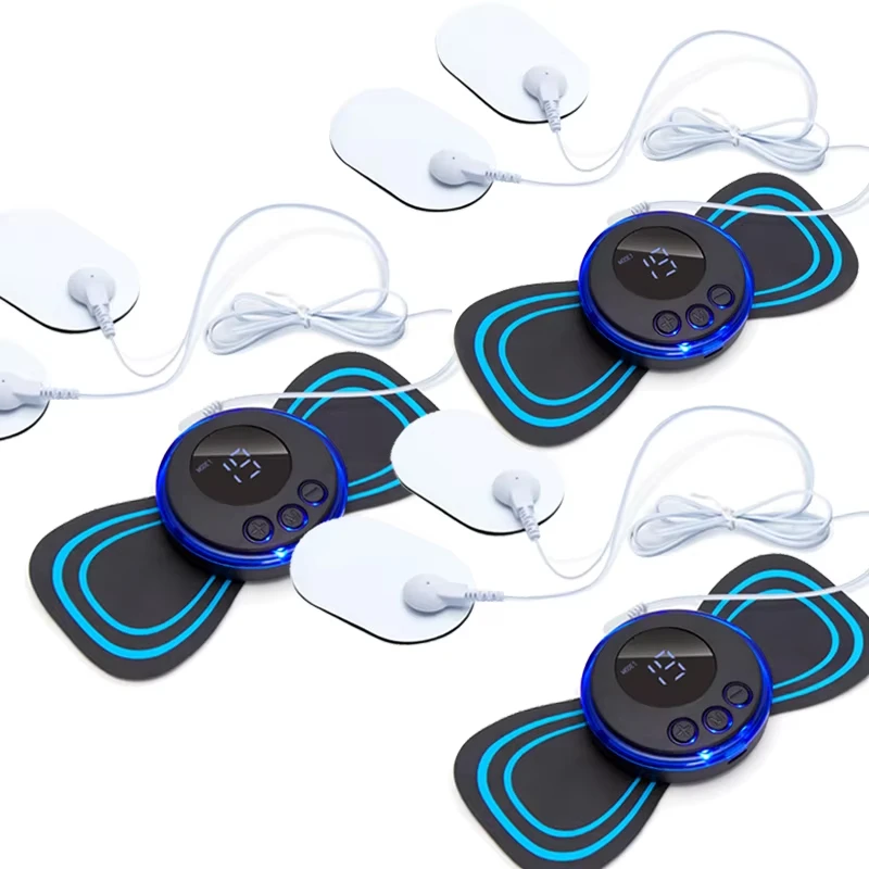 Mini elétrico pescoço massageador com avançada Muscle Estimulação Tecnologia, Remote Controlled Massagem Patches, Benefícios para a Saúde