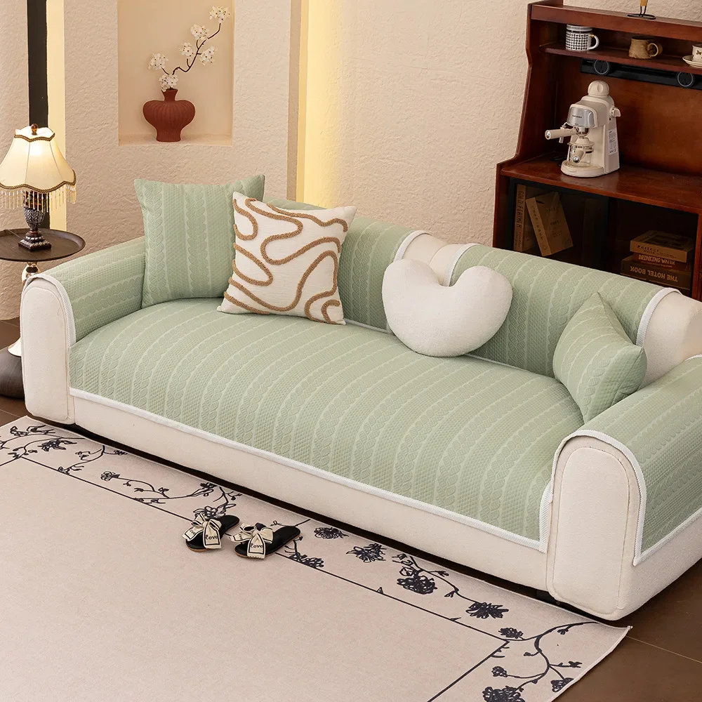 Cooling Mat Sofa Cushion Summer Summer Version 2025 New Anti Slip Cold Feeling Ice Silk Sitting Cushion Cover