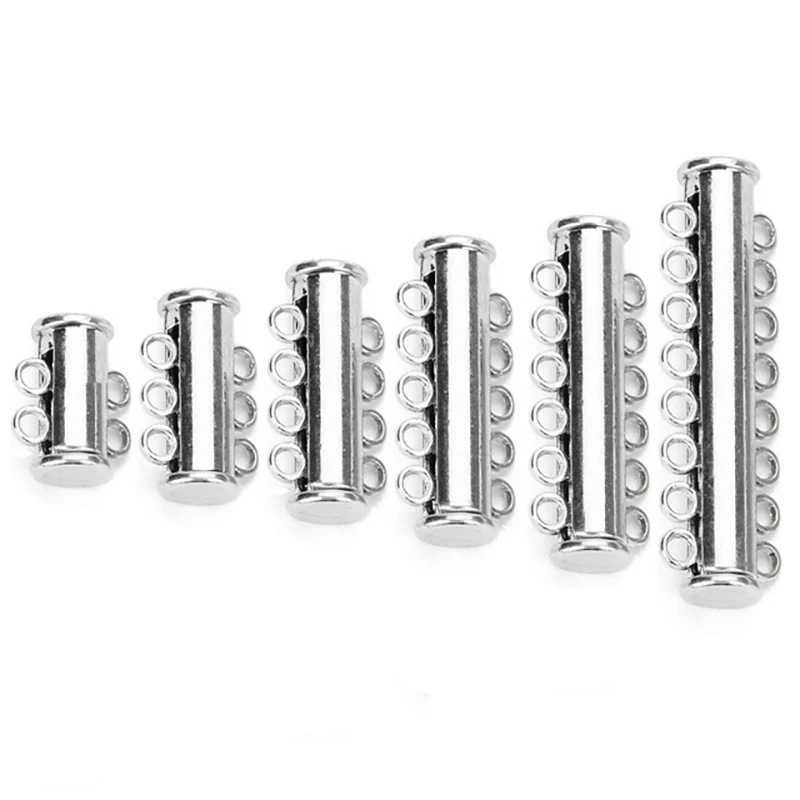 5pcs/lot 2/3/4/5/6/8 Holes Tube Clasps Connector Strong Magnetic Clasps For Bracelet Necklaces Buckle Hook Jewelry Findings