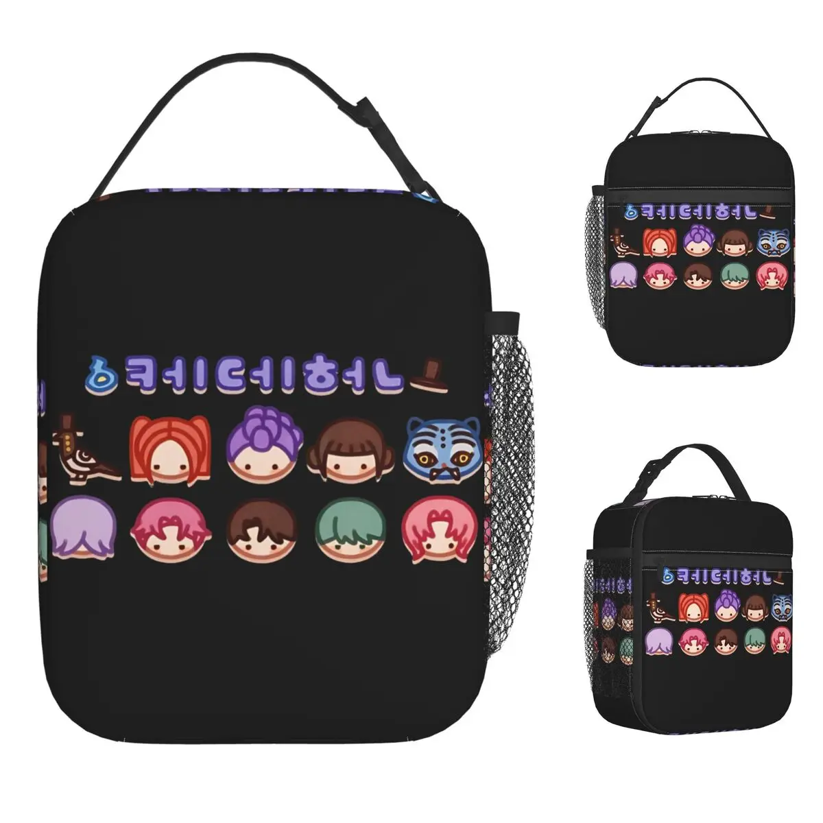 

Cute Demon Hunters Idols Crayon Lunch Bag Fun Lunch Box For Men Travel Convenient Cooler Bag Waterproof Custom Tote Food Bags