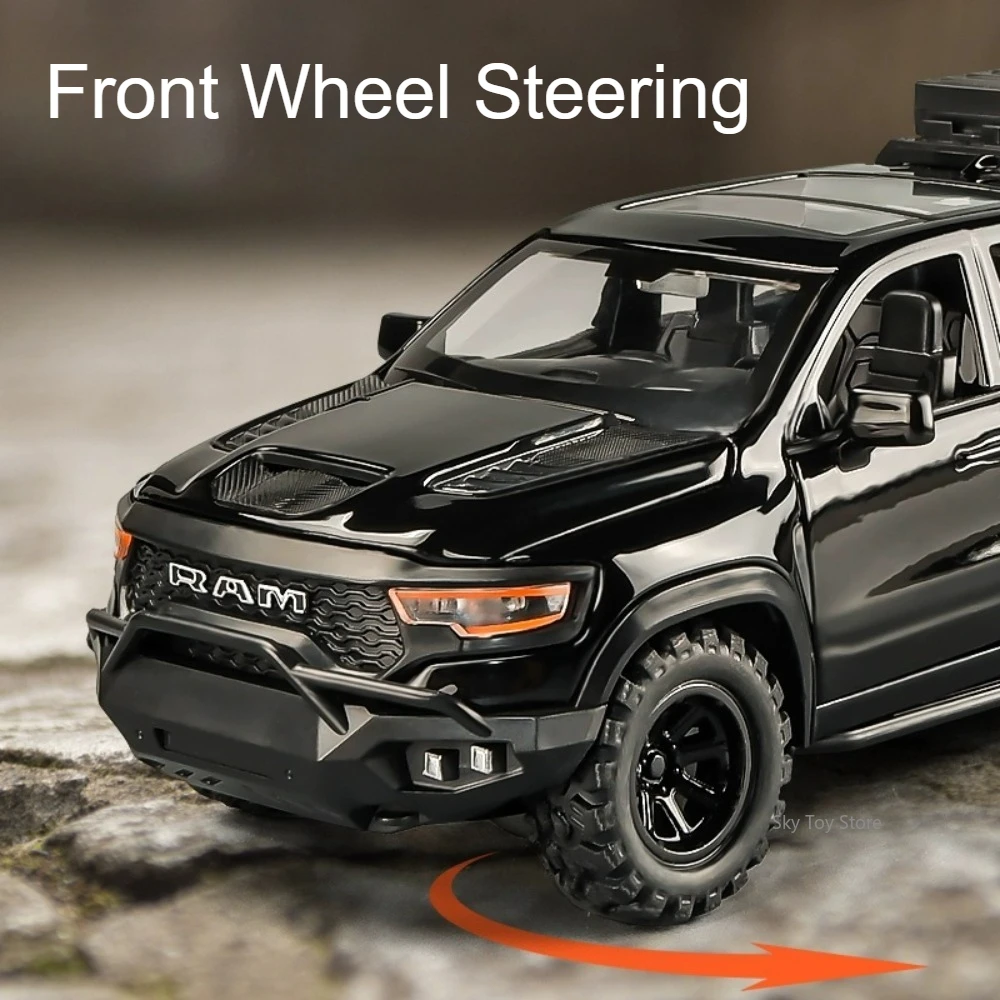 1:32 Mammoth Tacoma Alloy Off-road Vehicle Diecast Model Toys Car Miniature Vehicle Pull Back Light Sound SUV Toddler Kids Gifts