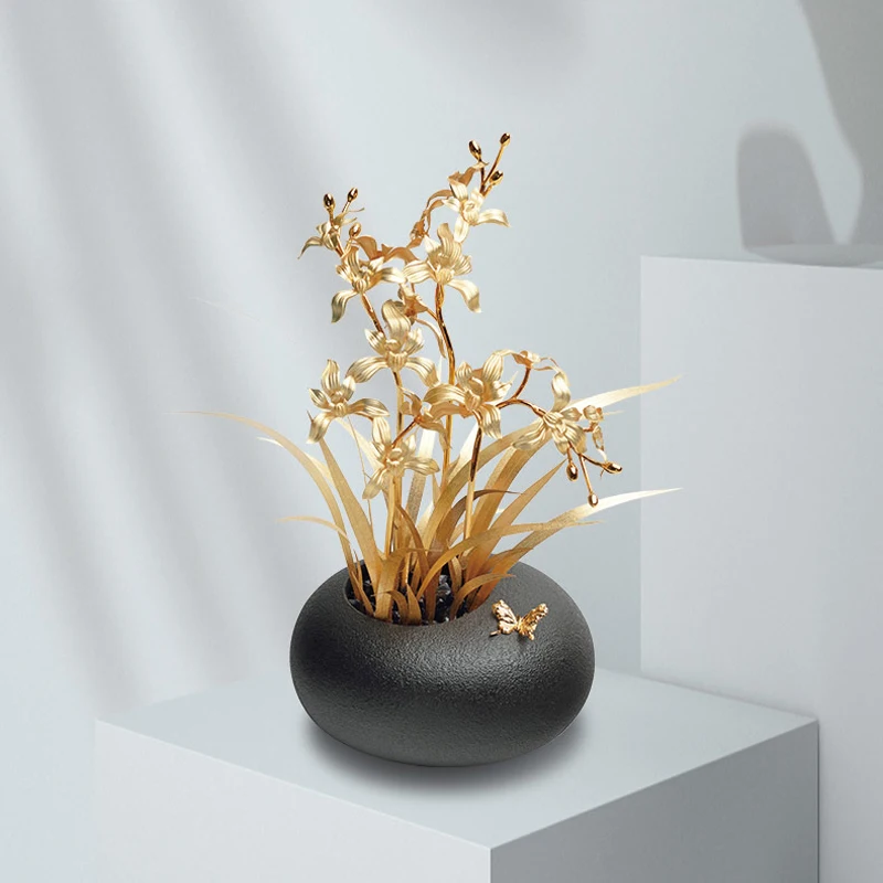 

Ornament Orchid Leaf Butterfly Premium Sense Commemorative Gift Gift Business Gift