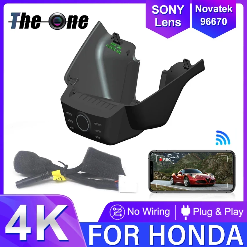 

New! UHD 2160P Plug and Play Car DVR Dash Cam Camera Video Recorder for Honda CR-V CRV CR V RS 2023 2024 2025 Dashcam 4K