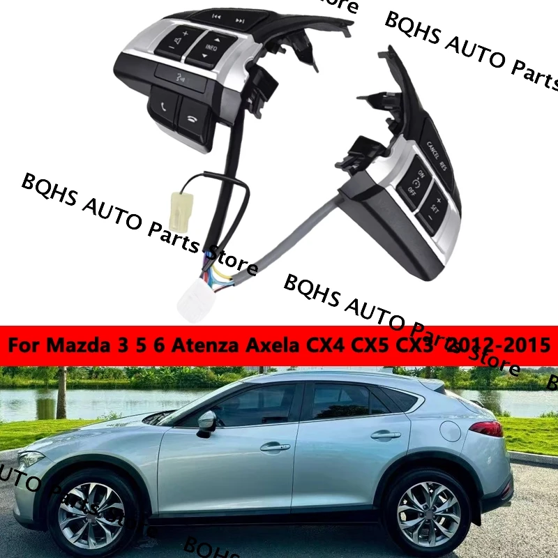 

New!Audio Volume Control Steering Wheel Switch For Mazda 3 5 6 Atenza Axela CX4 CX5 CX3 2012 2013 2014 2015