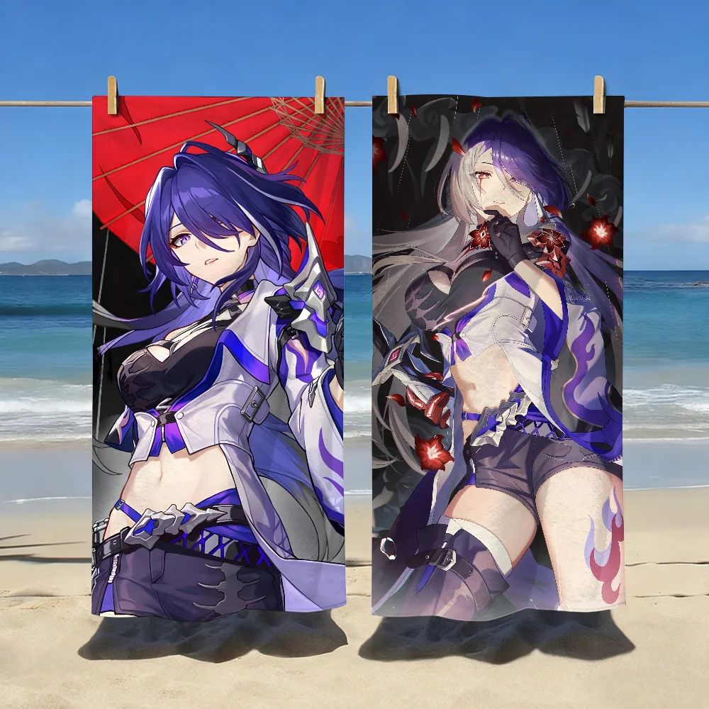 Honkai Star Rail Acheron Towel For Swim Yoga Gym Quick Drying Soft and skin-friendly Beach Towels All-Season