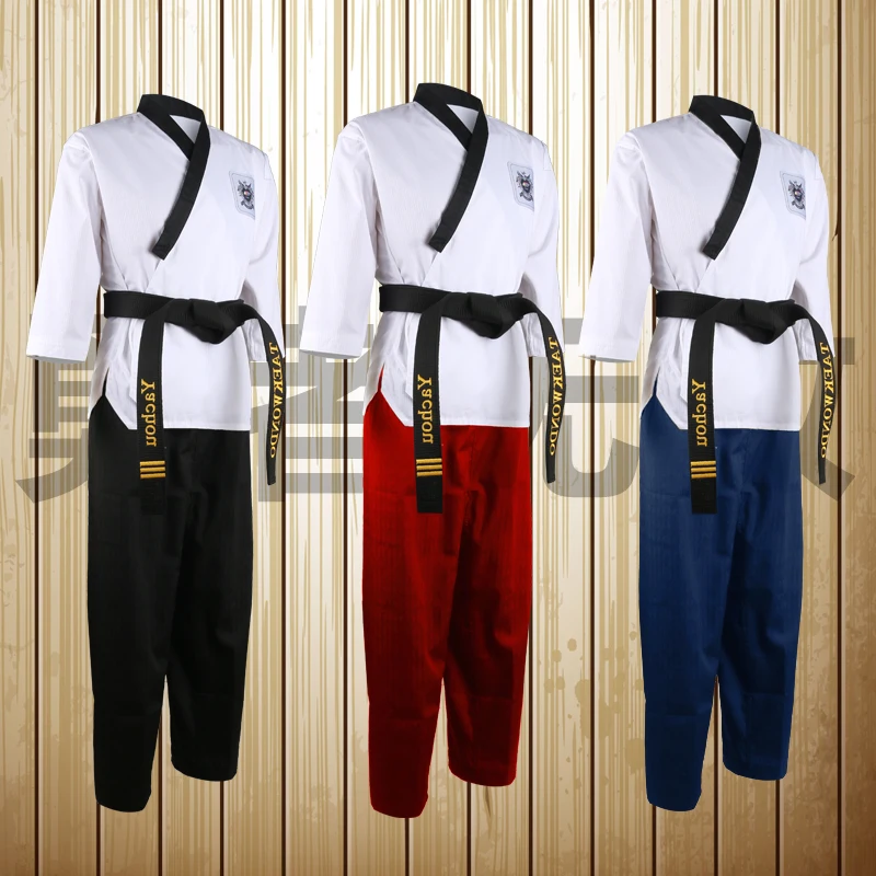 World Training Taekwondo Poomsae Dan Practice doboks Junior Male&Female Senior Unisex Master Dan Taekwondo uniforms Clothes Suit