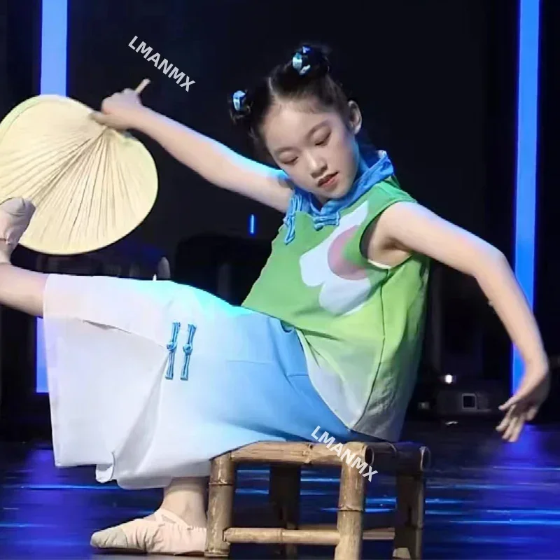 زي رقص للأطفال للفتيات على المسرح الوطني زي أداء لمحبي الرقص