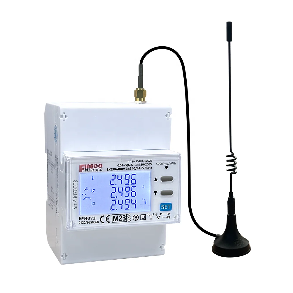 

EM4373-LoRa 3*120/230/240...400V 0.05(65)A Three Phase Lorawan Electricity Smart Energy Meter