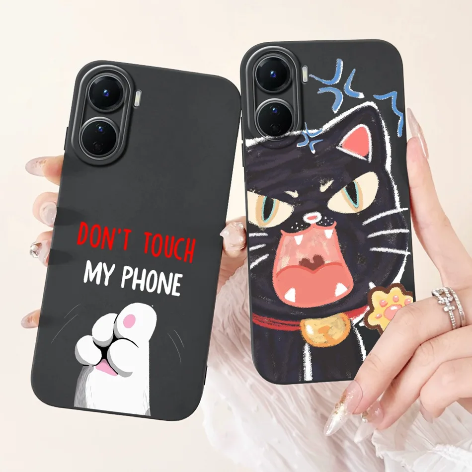 For Vivo Y16 Case Vivo Y56 VivoY16 4G V2204 V2214 V2225 Cute Panda Rabbit Cartoon Soft Silicone Lens Protective Phone Cases