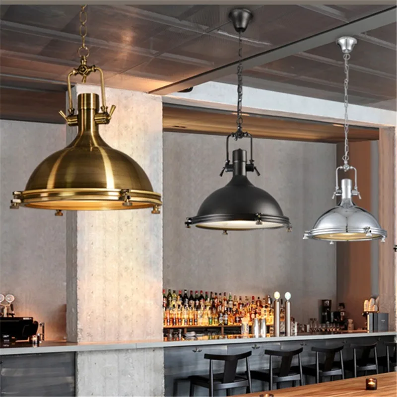 Retro Restaurant Bar Cafe Bar, Wrought Iron Heavy Metal Industrial Wind Chandelier