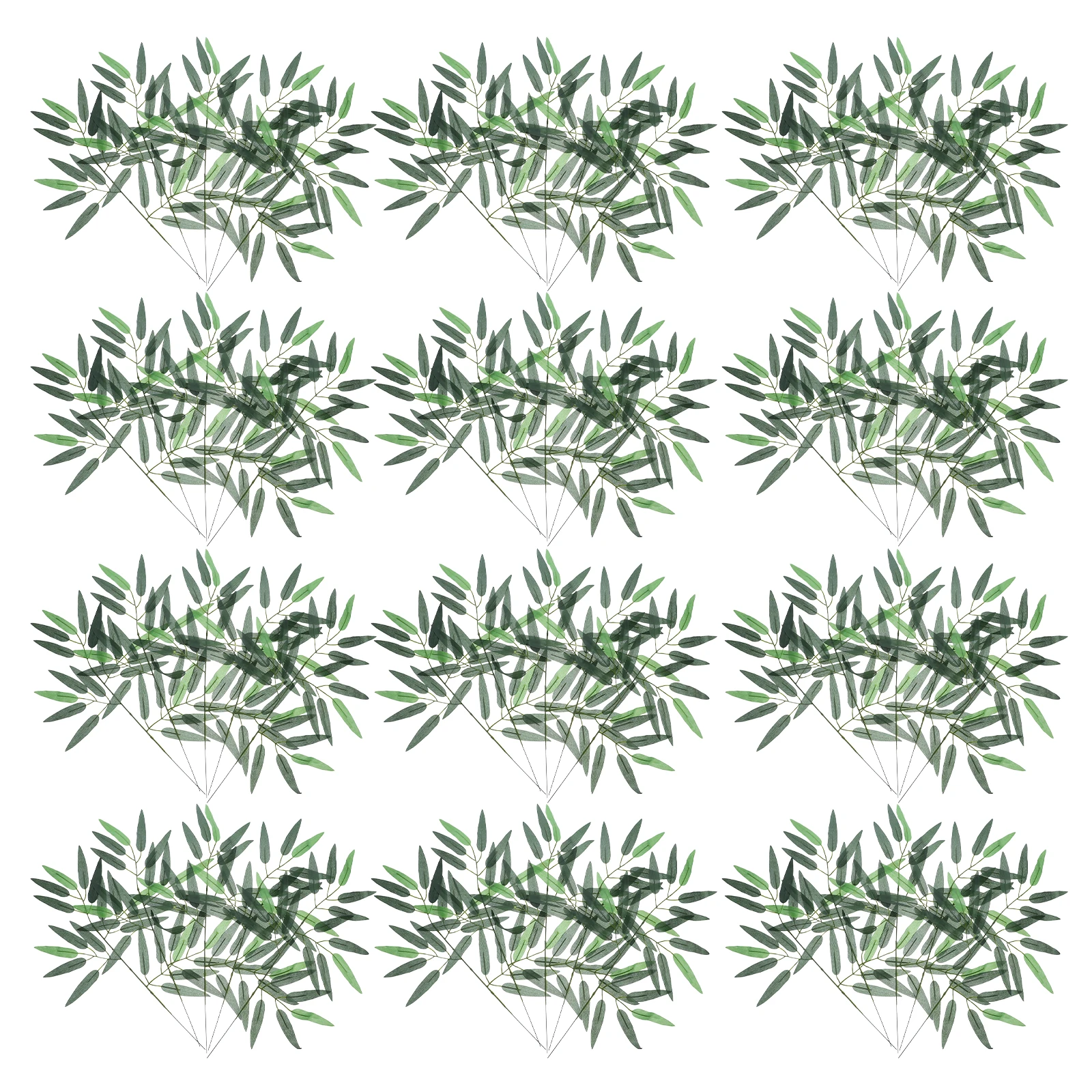 

50pcs Artificial Green Lifelike Fake Plants Detachable Decorative Office Home Garden Wedding Party Wall Door Stairs Decor