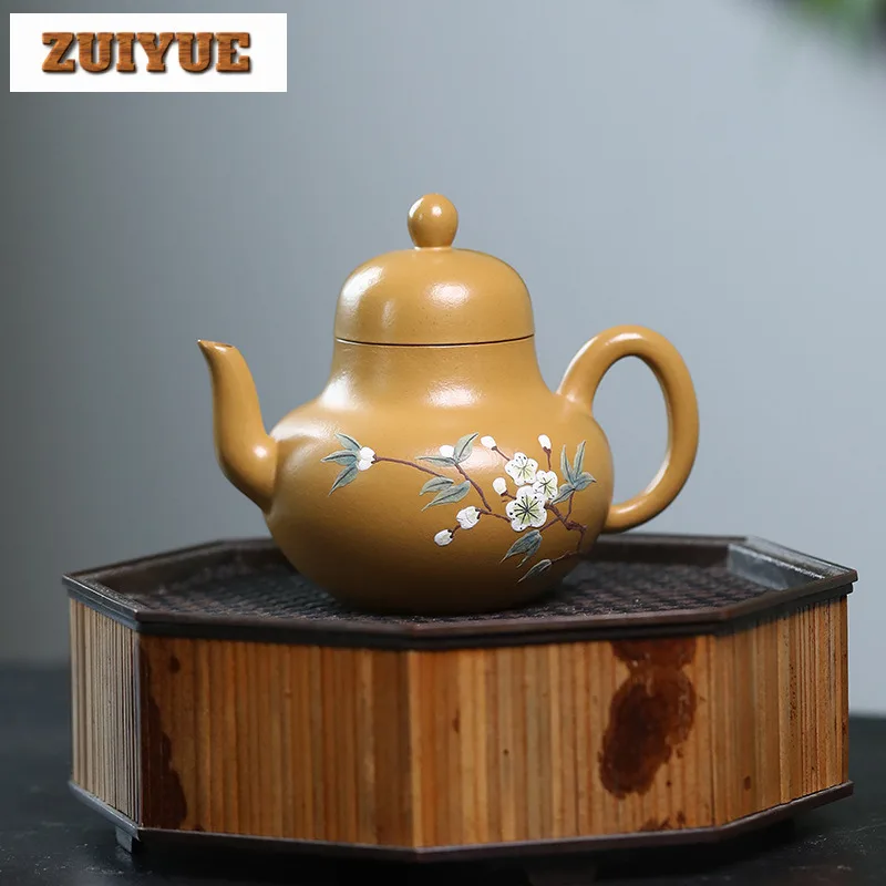 

100 мл подлинные фиолетовые глиняные чайники Исин ручной работы Si Ting Pot Raw Ore Gold Zhu Mud Чайник Китайский чайный набор Zisha Предметы для чая Ремесло