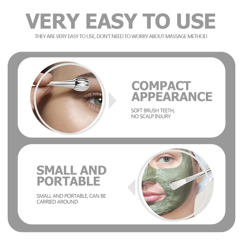 

Zinc Alloy Eye Cream Applicator Rod Compact Eye Roller Lotion Tool Spatula Portable Beauty Makeup Skincare for Women