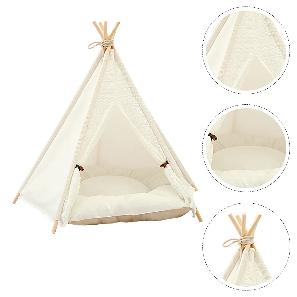 Tente pour animaux de compagnie, chenil pour chien, lit pour chat, nid, coussin de meulage à griffes portables, Triangle de pin de nouvelle-zélande, maison de repos