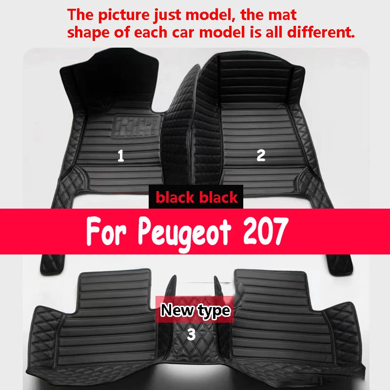 

Автомобильные коврики для Peugeot 207 2014 2013 2012 2011 2010 2009, аксессуары для интерьера, водонепроницаемые автомобильные чехлы для стайлинга, подушечки для линий