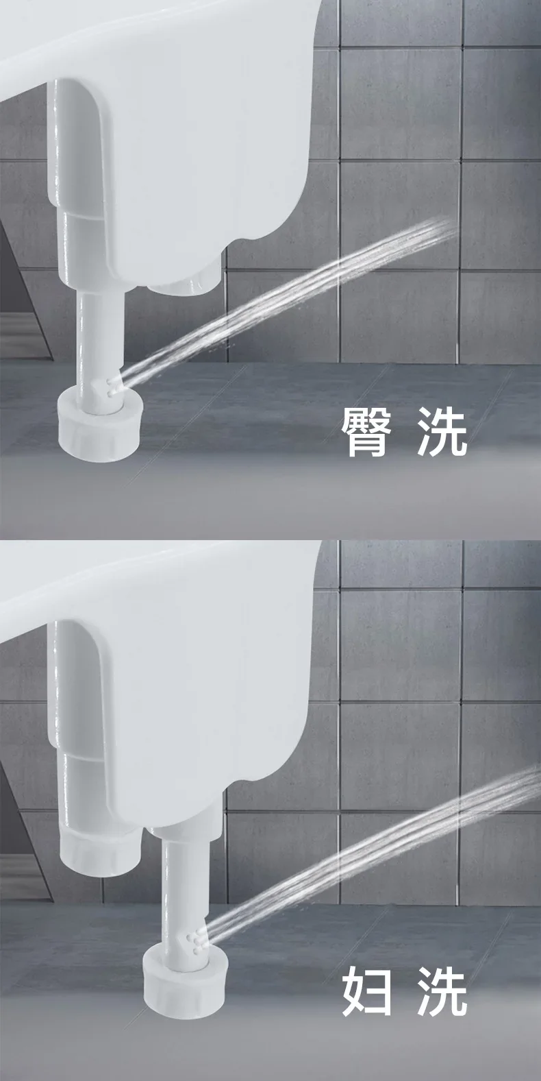 Superior Non Electric Cleaning Device Intelligent Toilet Lid Flushing Device Women's Washing Device Dual Nozzle Toilet Seat