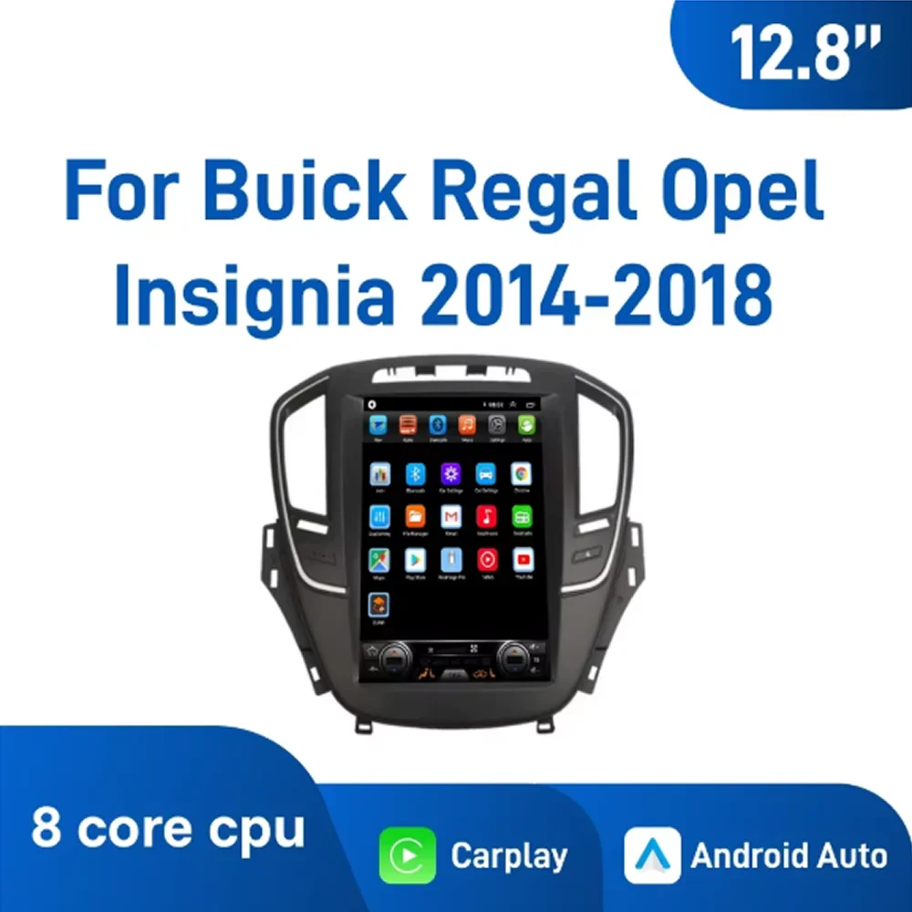 12.8Inch Android Car Navigation for Buick Regal Opel Insignia 2014‑2018,  plug‑and‑play, Wireless Apple CarPlay & Android Auto