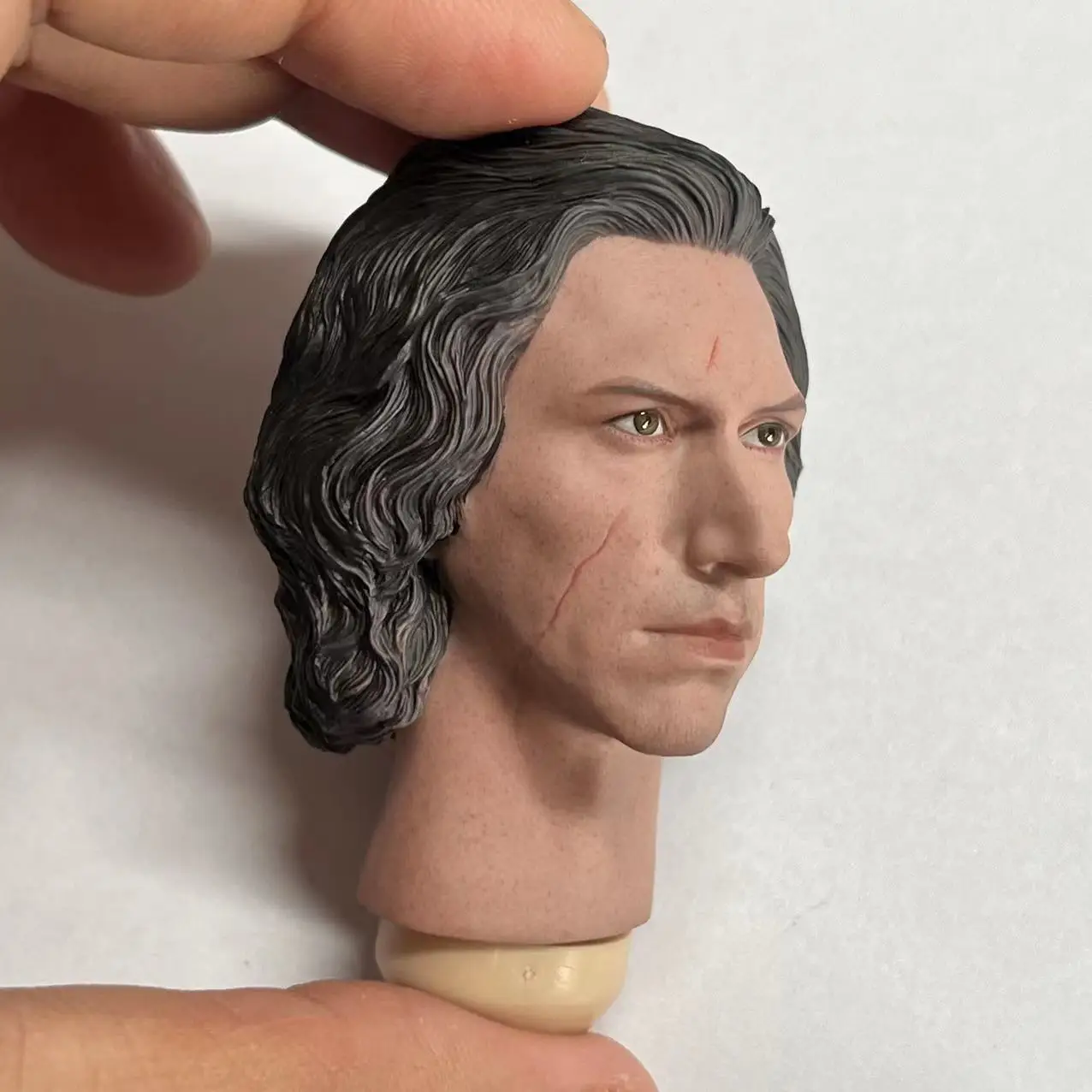 1/6 Kylo Ren Adam Douglas Driver Head Sculpt PVC Male Soldier Head Carving Model Fit 12 inch Action Figure Body