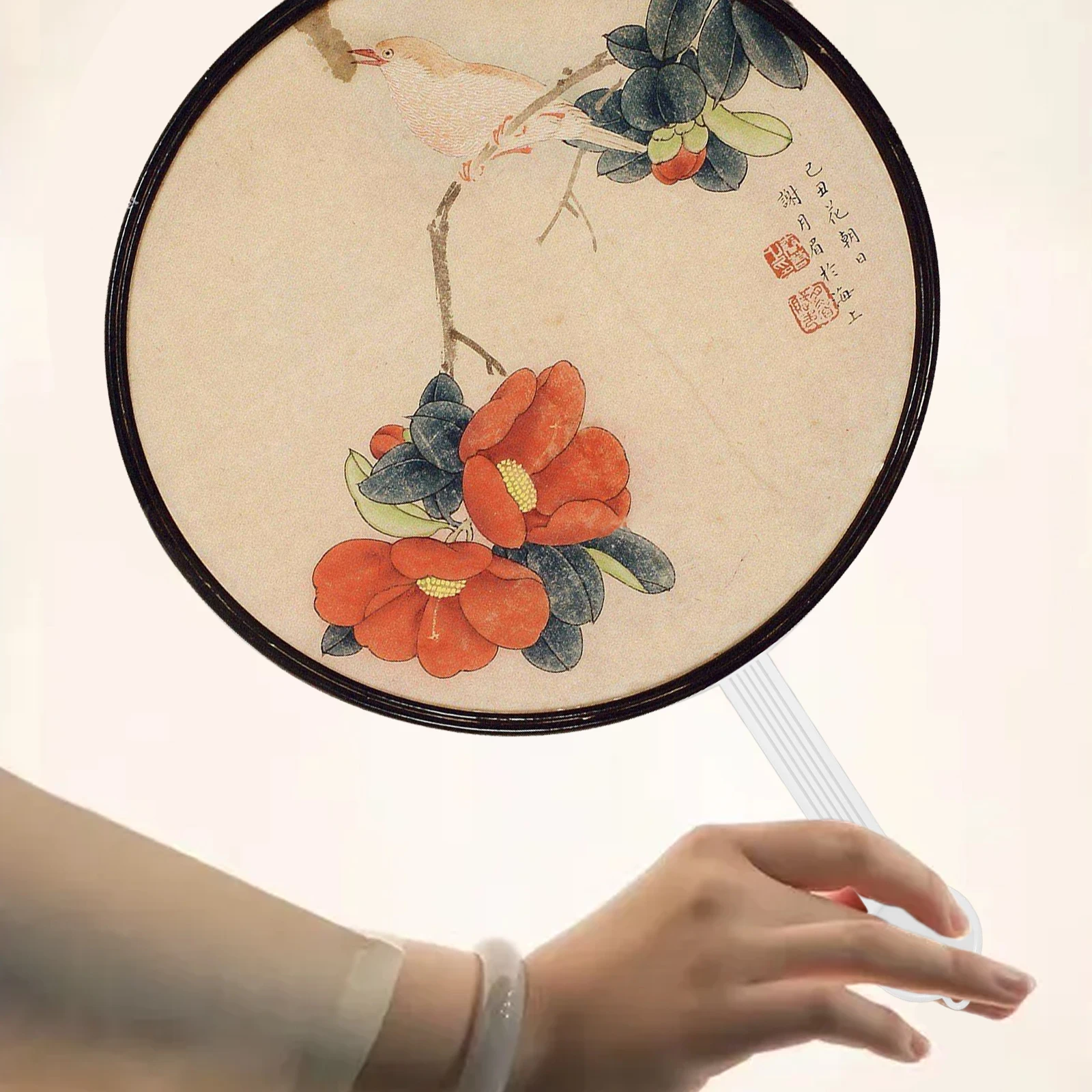 

20pcs Plastic Fan DIY Hand Fan Frame Chinese Style Unfinished Craft Material Decorative Home Accessories