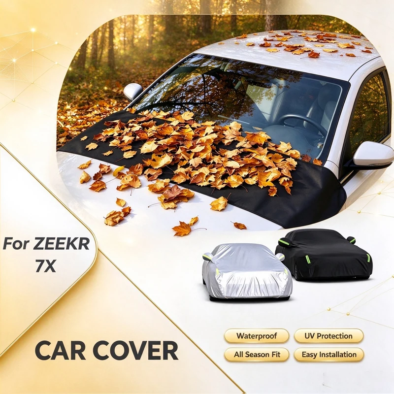 Car Cover For ZEEKR 7X Waterproof Dustproof Outdoor Protection, UV Snow Sun Resistant Auto Exterior Cover Car Sunshade