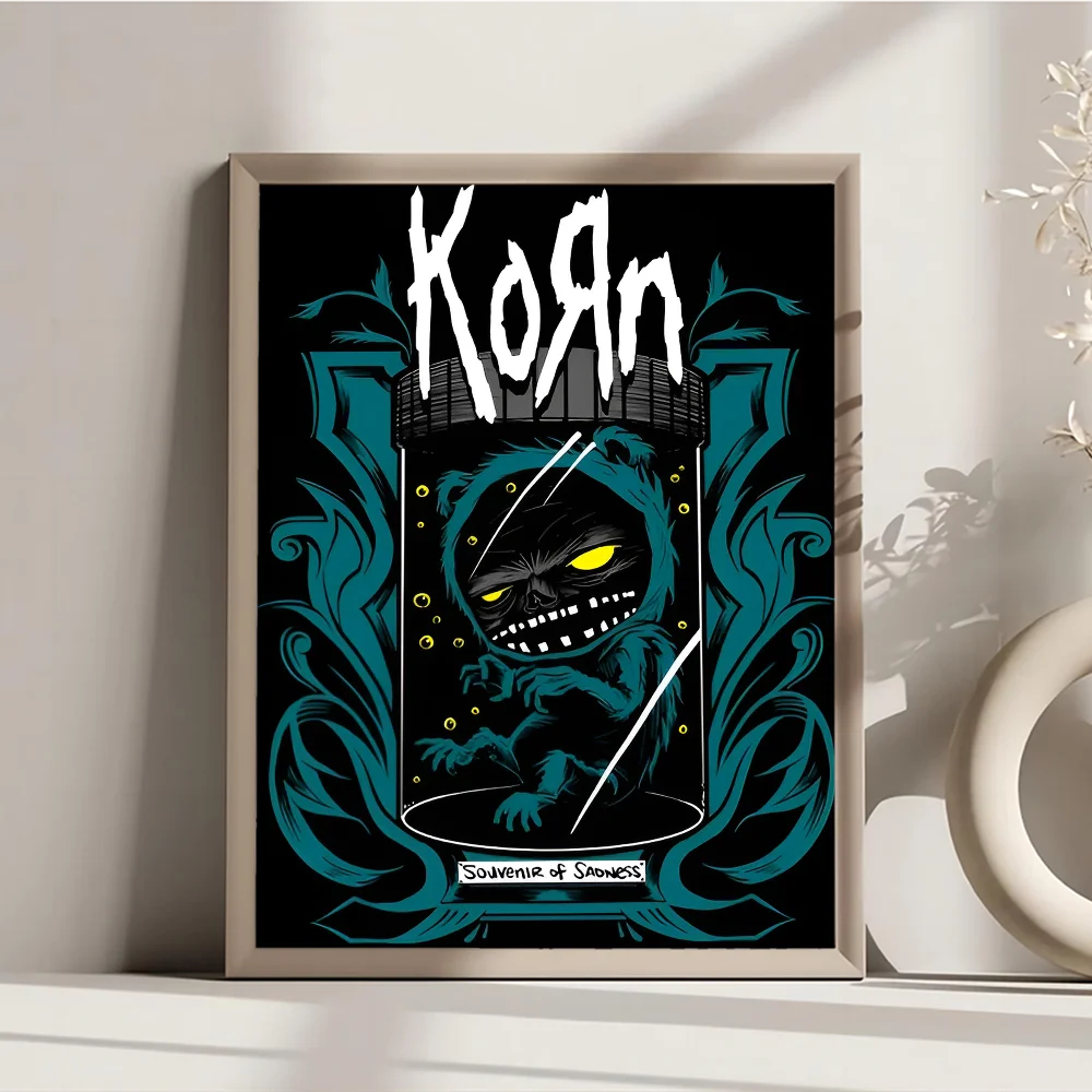 1 قطعة كورن روك باند Musi المشارك الفيلم لزجة الملصقات الرجعية كرافت ورقة ملصق DIY بها بنفسك غرفة بار مقهى الجمالية الفن طلاء جدران