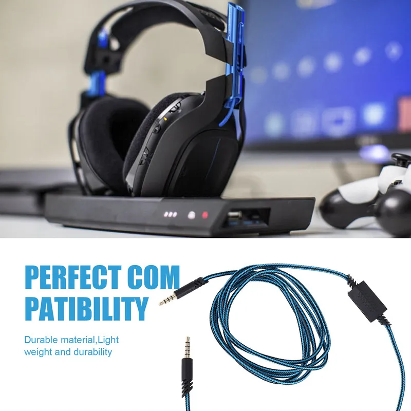 Headset Cable For Astro A10 A40 A30 A50 Gaming Headset/PS4/ One Logitech A40 Headset Cable