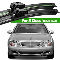 For Mercedes Benz S Class W220 W221 1998-2013 2pcs Front Windshield Wiper Blades 2005 2009 2012 Windscreen Window Accessories