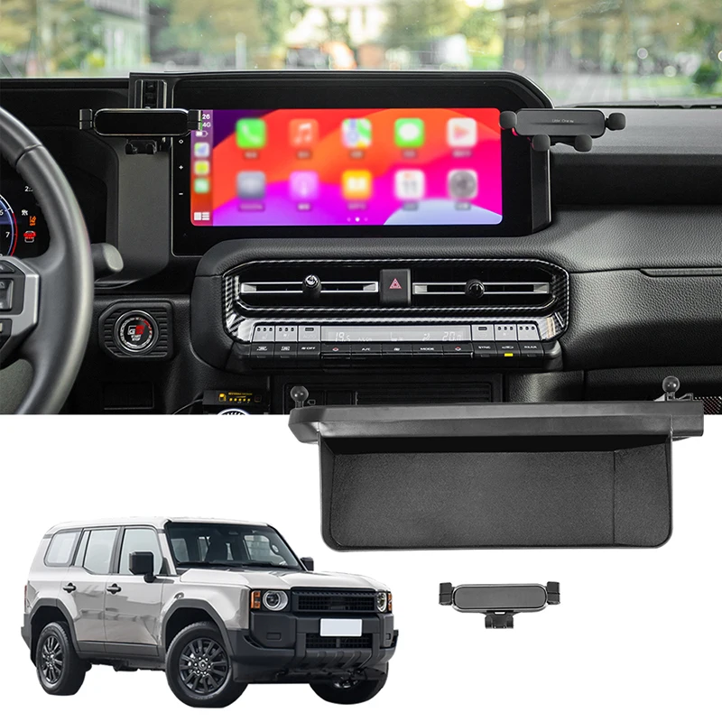 

Автомобильный держатель для телефона Toyota Prado LC250 LHD 2024 2025 с ящиком для хранения, навигационный экран, фиксированная подставка для мобильного телефона, держатель