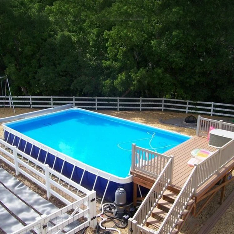 Custom Above Ground Metal Steel Frame Swimming Pools For Adult And Kids,Portable PVC Tarpaulin Pool