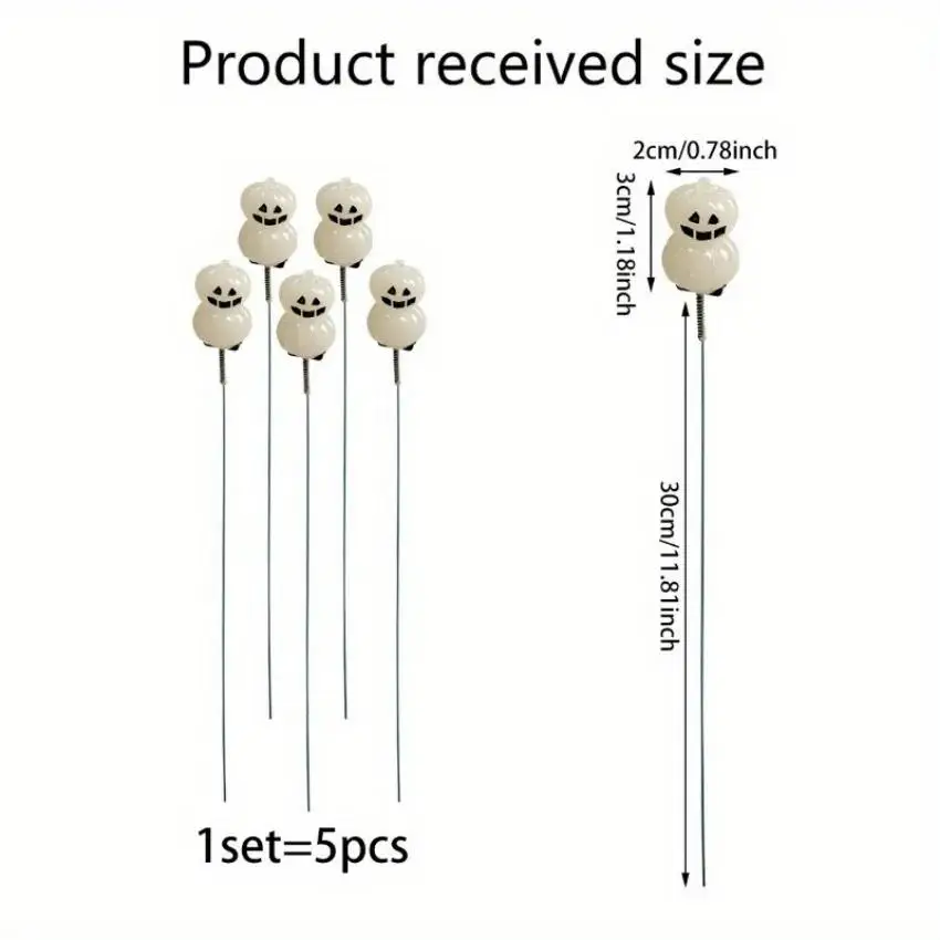 2026 5PCS/set Halloween Themed Courtyard Glow-in-the-dark Stakes Pole Back Yard Decoration Outdoor Patio Decoration