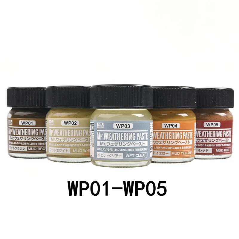 Mr Hobby Color Weathering Paste WP01-WP05 Anime SciFi Doll Model Paint For DIY Military Tank Ship Plane Handicraft Building Tool