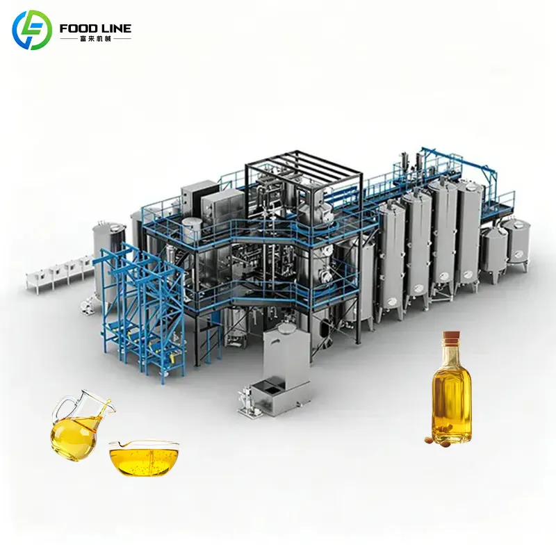 Integrated Small Oil Refining Line Degumming Deacidification Decolorization Deodorization Modular Commercial OEM Customized