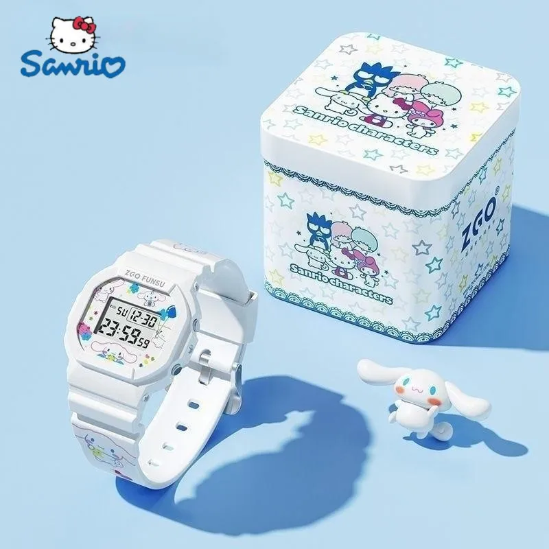 Original Sanrios Joint Zgo Cinnamoroll Watches Waterproof Luminous Kawaii Cute Sports Quartz Watch Boy Girl Student Anime Gift